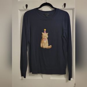 Banana Republic navy blue thin cat sweater M Med